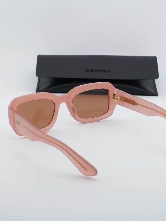 Calvin Klein CK24511S 835 Women Rectangle Sunglasses - Peach / Brown main image 3